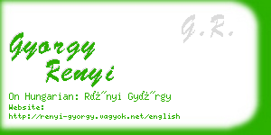 gyorgy renyi business card